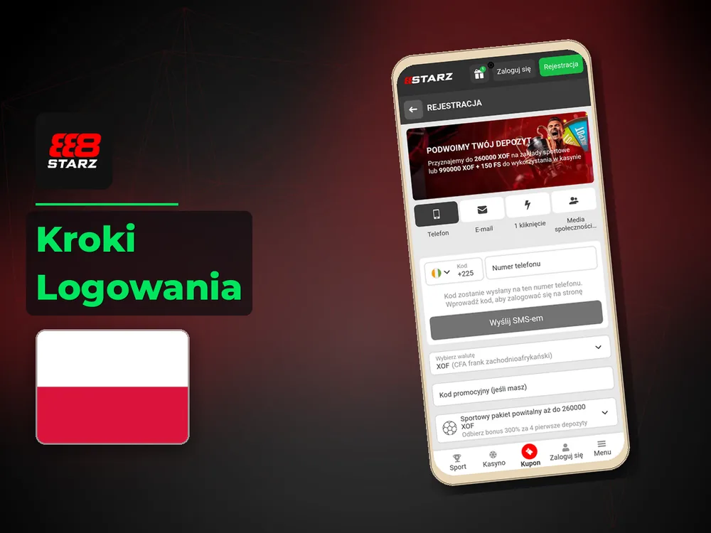 888starz - Kroki Logowania