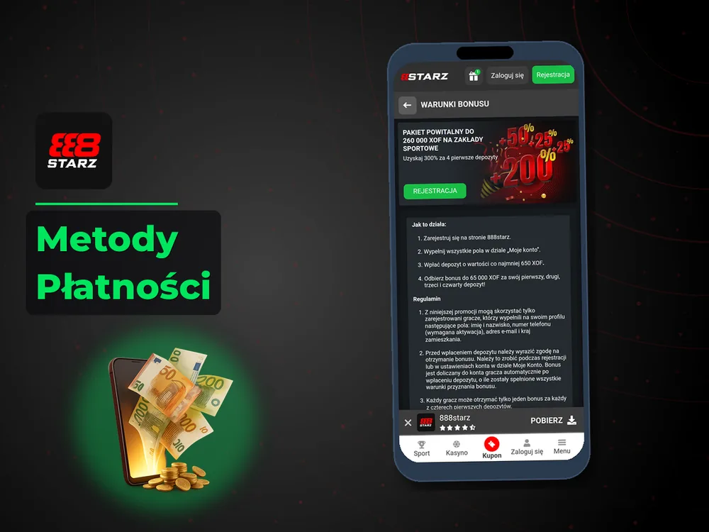 888starz - Metody Płatności