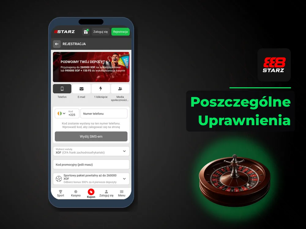 888starz - Poszczególne Uprawnienia