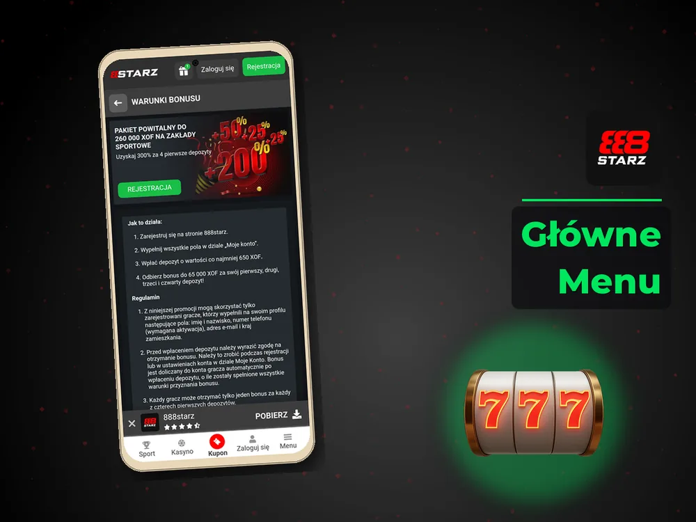 888starz - Główne Menu