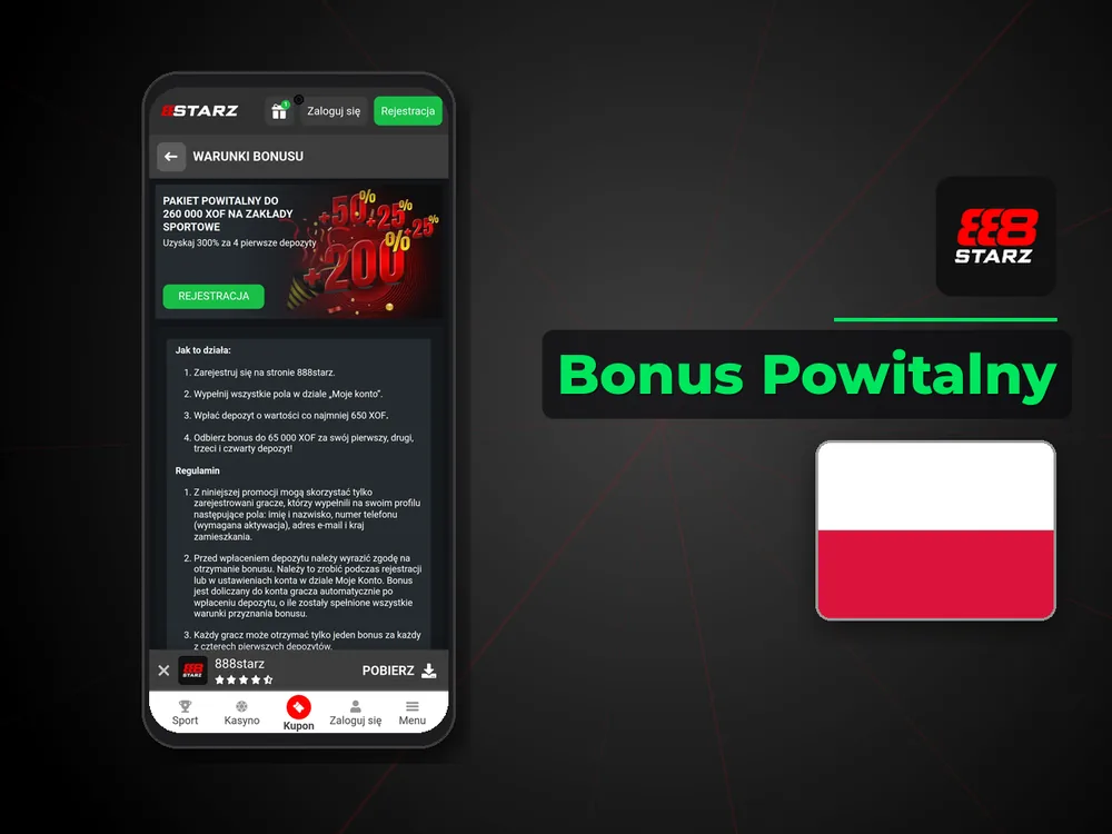 888starz - Bonus Powitalny